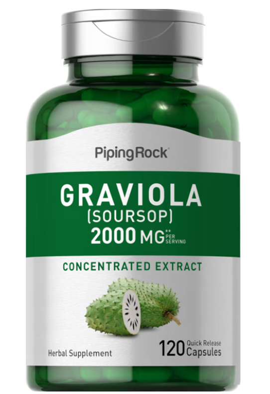 Graviola Soursop, 2000 mg (per serving) 120 Quick Release Capsules